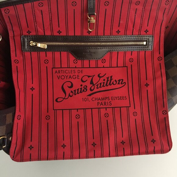 Louis Vuitton Neverfull GM Damier Authentic Tote Bag Brown Canvas with Dust Bag - Picture 8 of 16